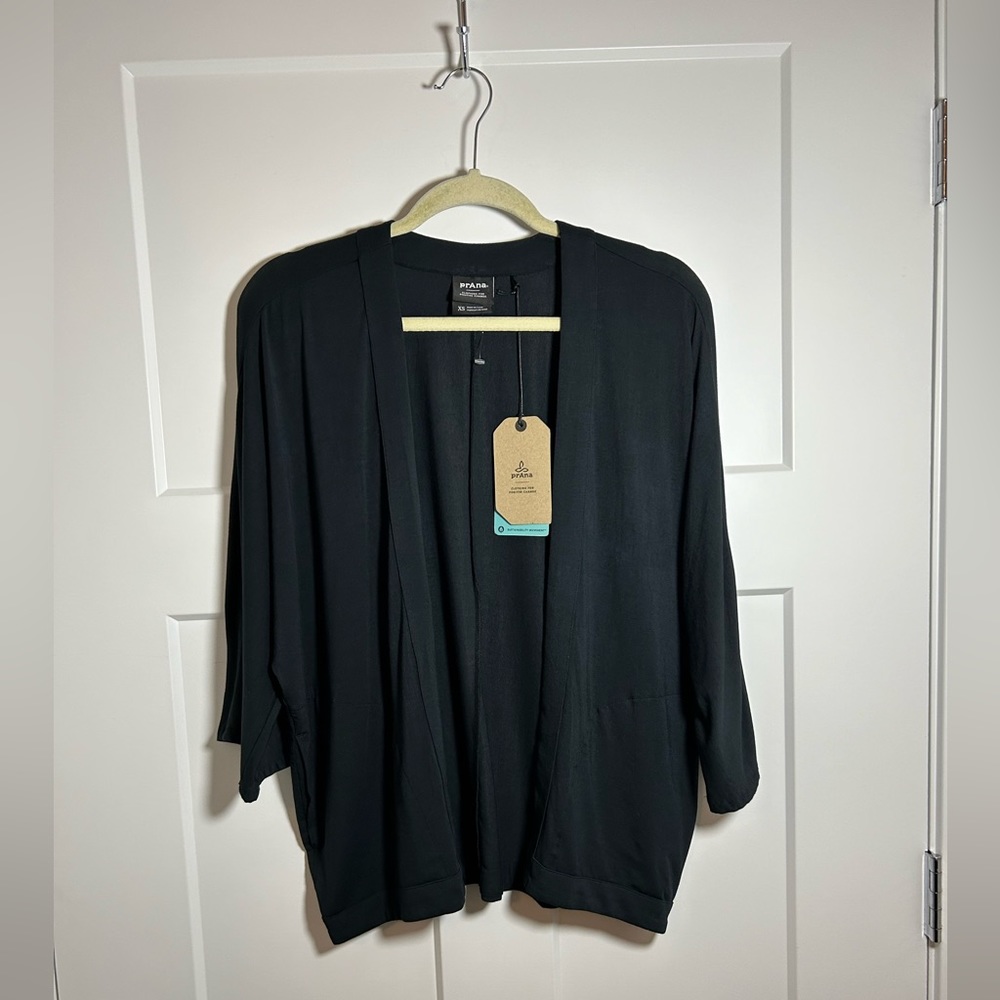 Prana oversized kimono cardigan wrap sweater with pockets